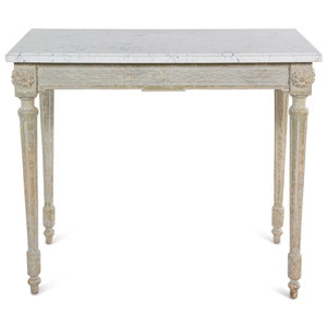 A Louis XVI Style Painted Marble Top 2a65ea