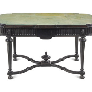 A Napoleon III Style Faux Marble Top 2a65ff