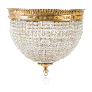 A French Gilt Metal and Glass Flush 2a6616