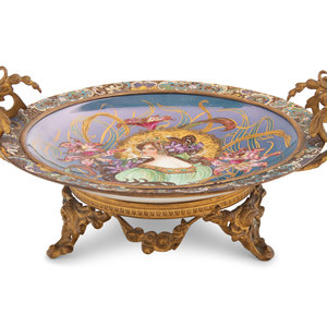 A Champlev Enamel and Gilt Bronze 2a661f