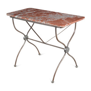 A French Steel Marble-Top Table
19th
