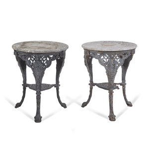 Two Cast Iron and Stone Top Side 2a6641