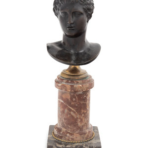 A Grand Tour Bronze Bust on a Bi-Color