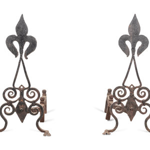 A Pair of Continental Iron Fleur de Lis 2a6667