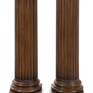 A Pair of Fluted Columnar Walnut 2a6672