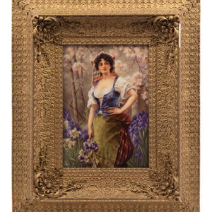 A Framed Berlin K P M Porcelain 2a6676