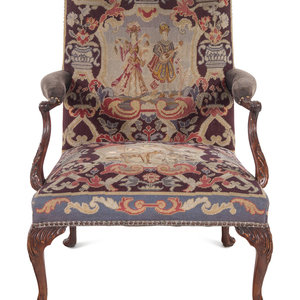 A Georgian Style Needlepoint Upholstered 2a66a8