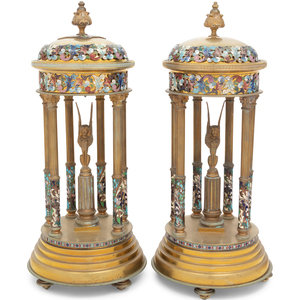 A Pair of French Gilt Bronze and
