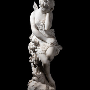 Italian 19th Century Seated Nymph carved 2a679d