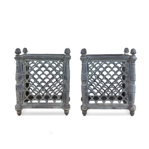 A Pair of French Style Patinated