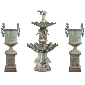 A Pair of Neoclassic Style Patinated