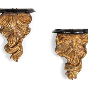 A Pair of Continental Giltwood