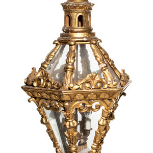 A Continental Giltwood Lantern Late 2a67db