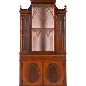 An Edwardian Painted Mahogany and