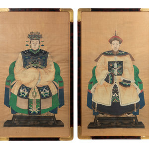 A Pair of Chinese Silk Paintings 2a68c7