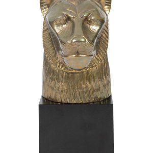 A Contemporary Metal Bust of a Lioness
20TH