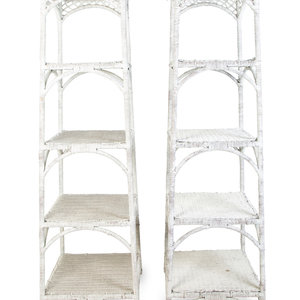 A Pair of White Painted Wicker 2a6b29