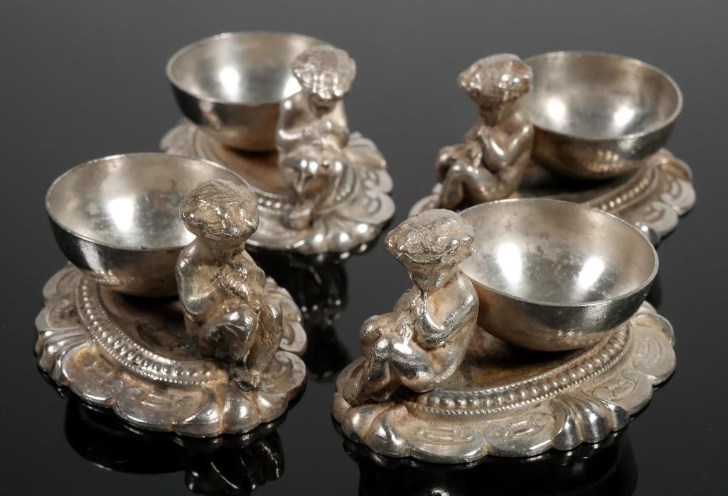 (4) CONTINENTAL SILVERPLATE FIGURAL