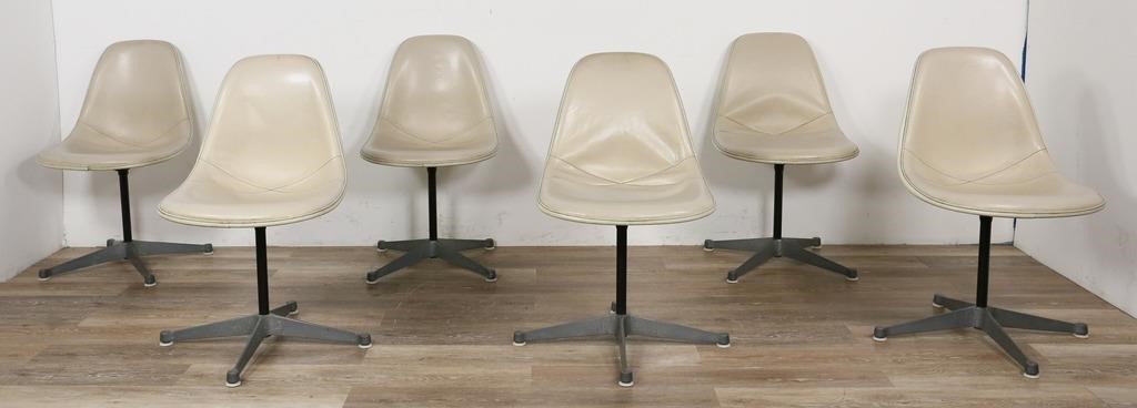6 EAMES SWIVEL SIDE CHAIRS FOR 2a488c
