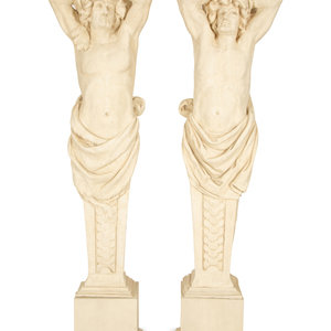 A Monumental Pair of Cast Resin