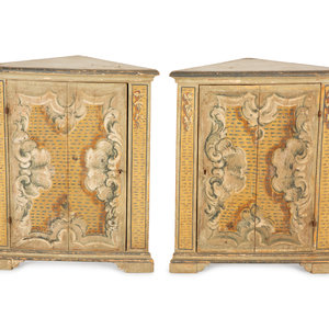 A Pair of Venetian Style Painted