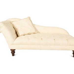 An Empire Style Button Tufted Ivory