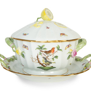 A Herend Porcelain Rothschild Covered