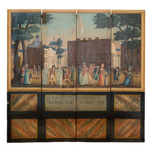 A George III Four Panel Painted 2a4ab5