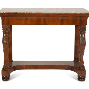 A Regency Style Mahogany Marble-Top