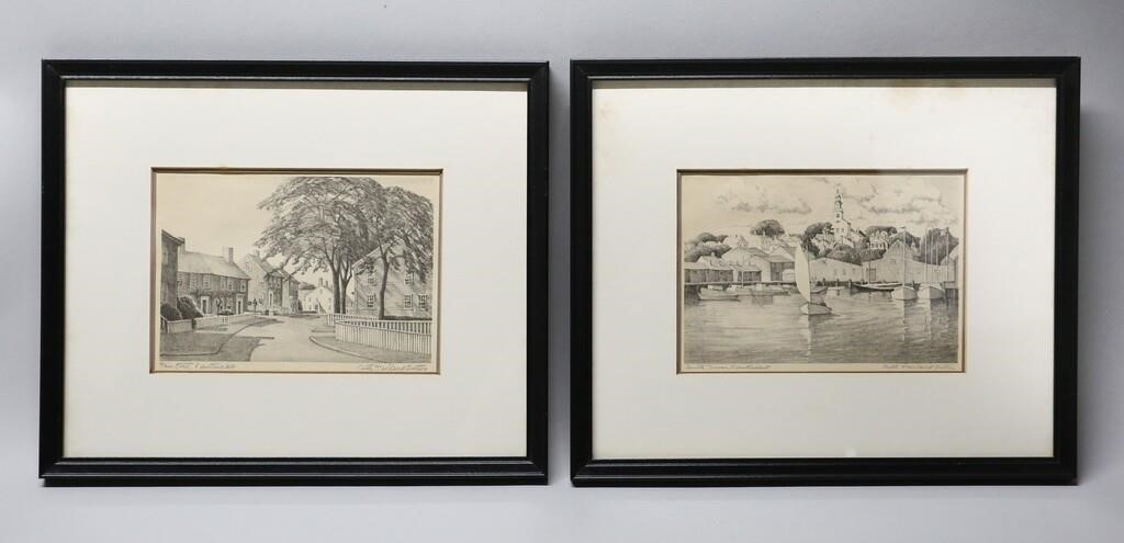 2 RUTH HAVILAND SUTTON ETCHINGS