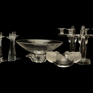 A Group of Glass Table Articles 20th 2a4b9d