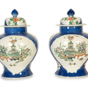 A Pair of Chinese Export Famille