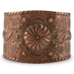 Fred Harvey Era Copper Trade Cuff