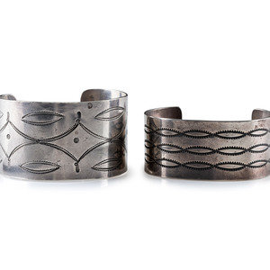Navajo Stamped Silver Cuff Bracelets second 2a4d67
