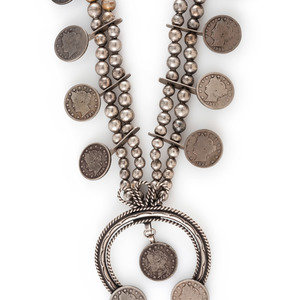 Navajo Coin Squash Blossom Necklace third 2a4d62