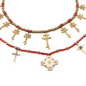 Pair of Southwestern Cross Necklaces mid 2a4d9e