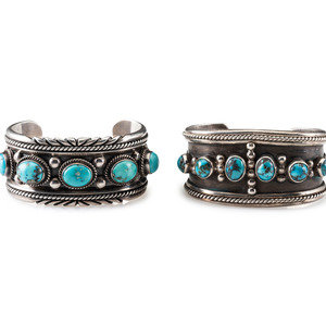 Navajo Silver and Turquoise Cuff 2a4dc1