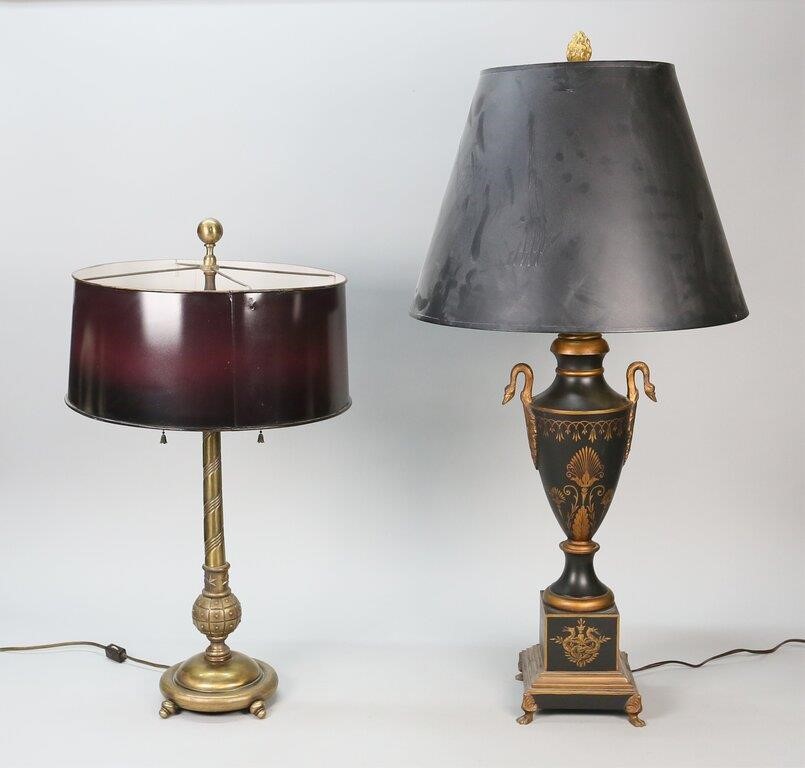 2 LAMPS2 table lamps. Hand painted