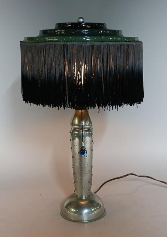 ART DECO STYLE LAMP WITH TASSEL