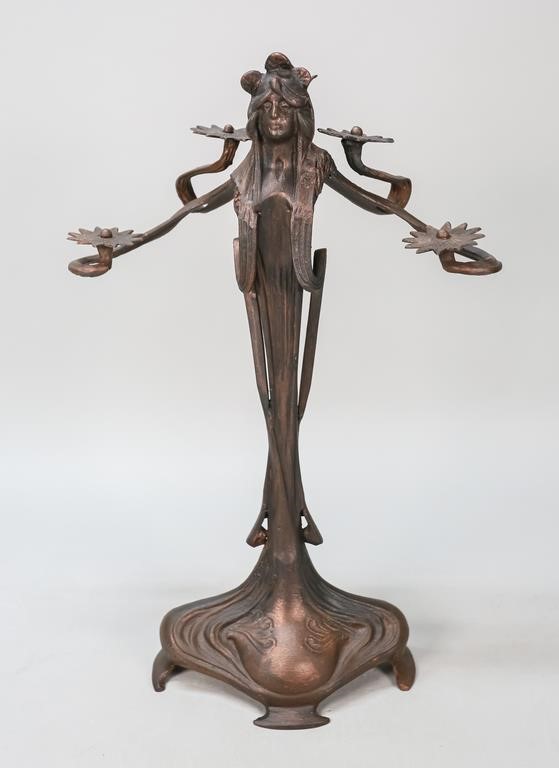 ART NOUVEAU FIGURAL PATENTED METAL 2a528d