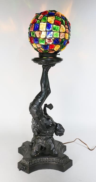 BURLESQUE DANCER LAMP WITH CHUNK 2a5295