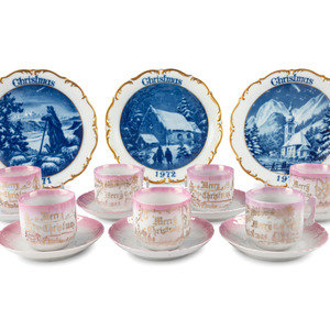 A Group of Holiday Porcelain Tableware
including
