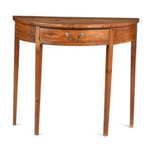 A Federal Pine Demi-Lune Console