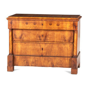 A Biedermeier Figured Walnut Chest 2a7b63