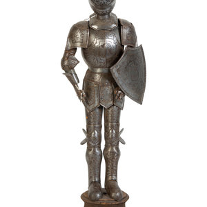 A Miniature Suit of Medieval Armor 19TH 2a7bc5