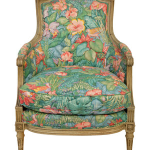 A Louis XVI Style Painted Bergere LATE 2a7be0