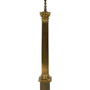 A Gilt Bronze Columnar Floor Lamp Early 2a7c05