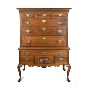 A Chippendale Walnut Highboy
PENNSYLVANIA,