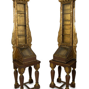 A Pair of Italian Giltwood Reliquary