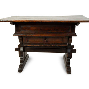 An English Jacobean Style Oak Table 18TH 2a7cbc